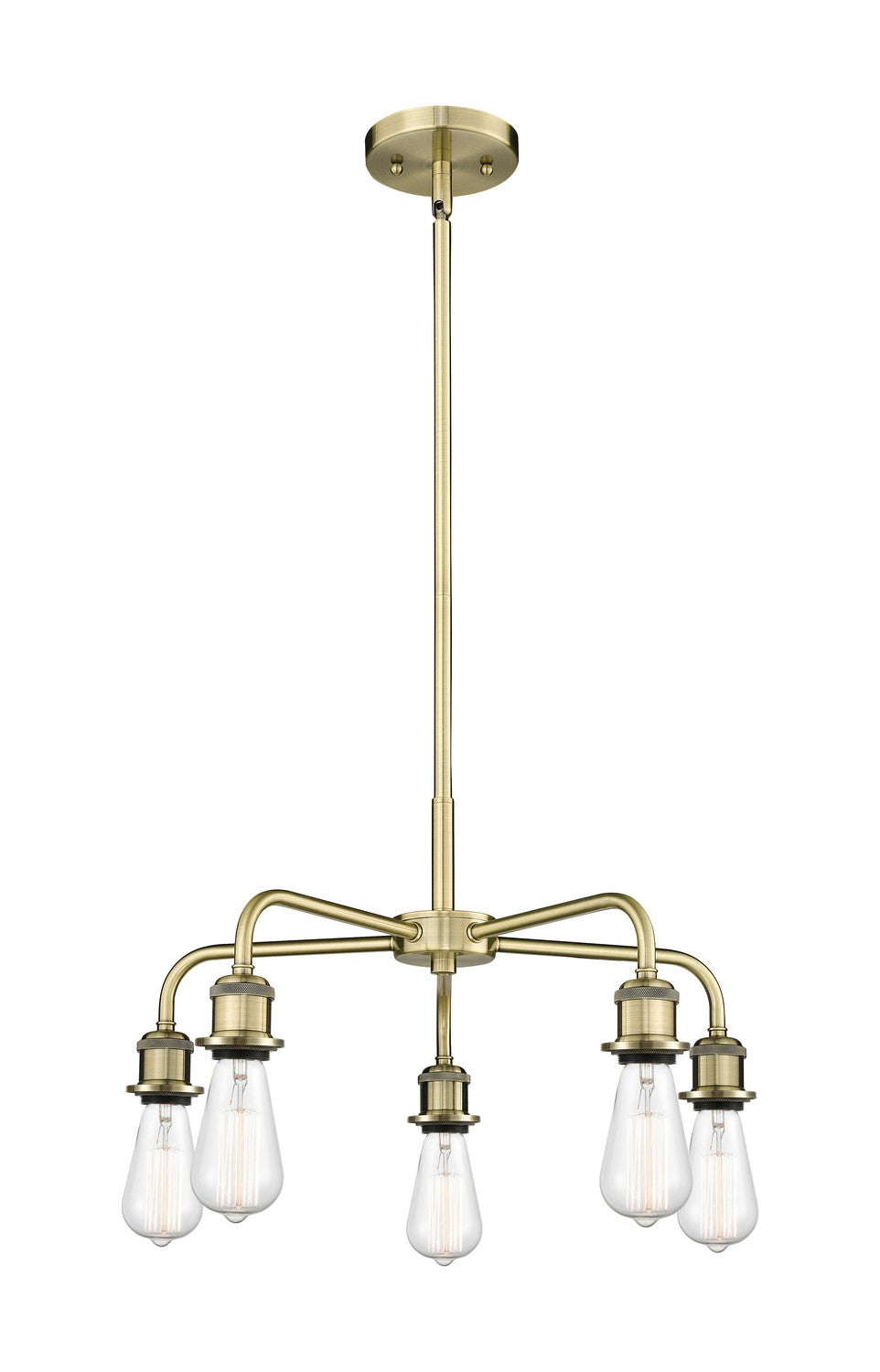 Innovations - 516-5CR-AB - Five Light Chandelier - Ballston - Antique Brass