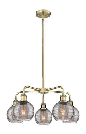 Innovations - 516-5CR-AB-G1213-6SM - Five Light Chandelier - Ballston - Antique Brass