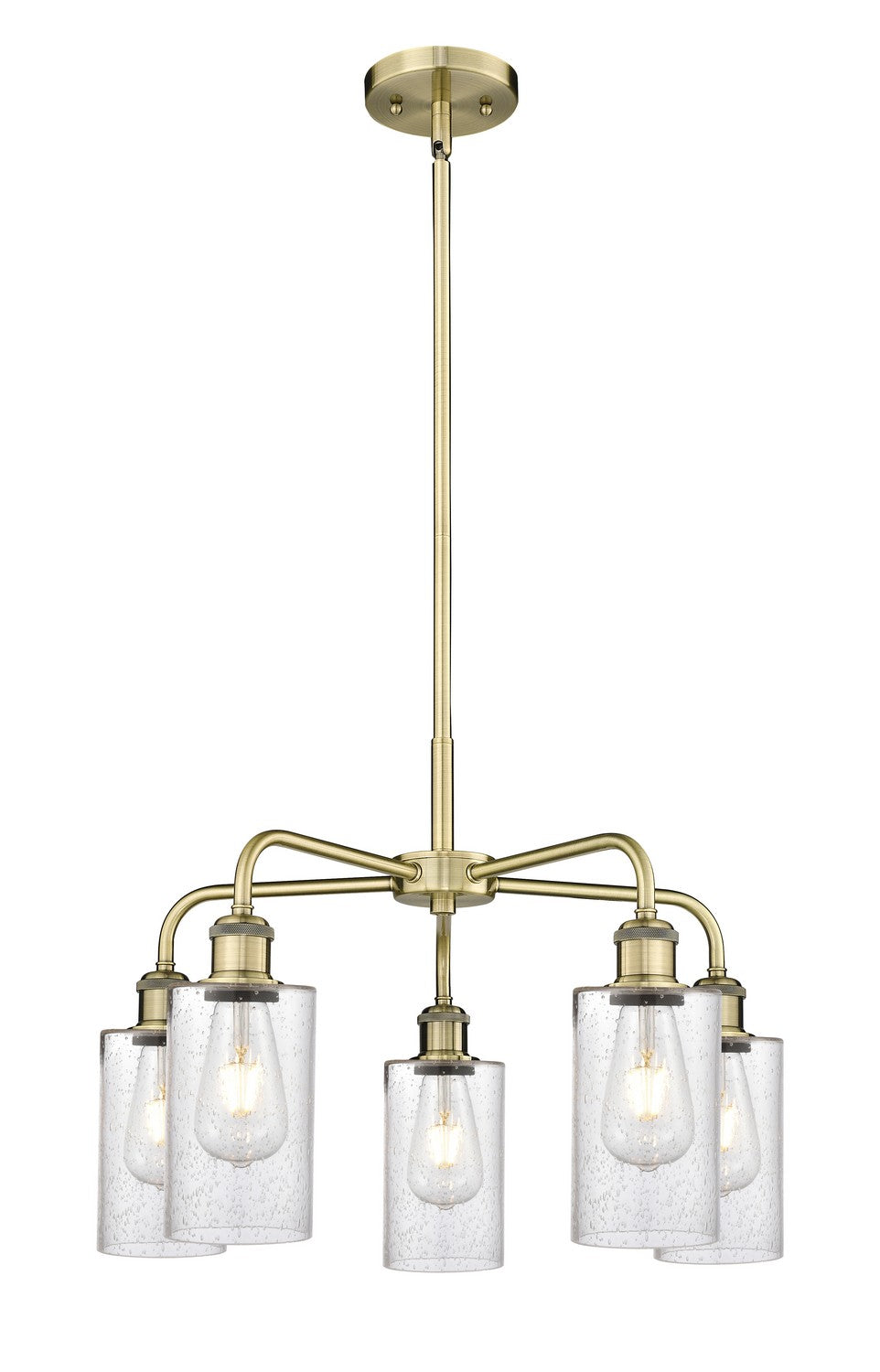 Innovations - 516-5CR-AB-G804 - Five Light Chandelier - Ballston - Antique Brass