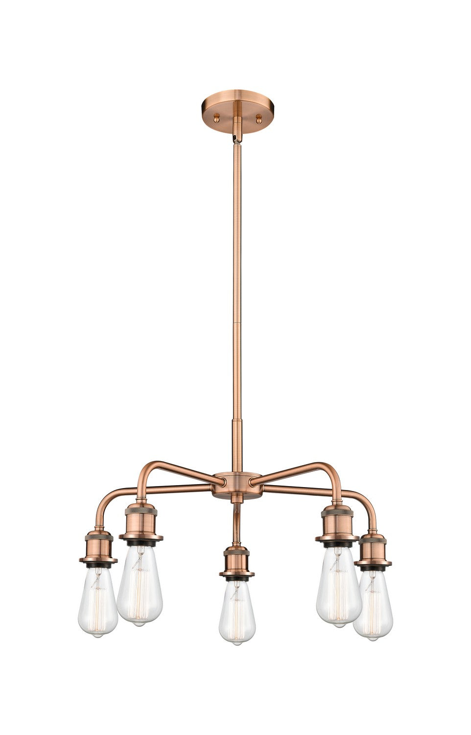 Innovations - 516-5CR-AC - Five Light Chandelier - Ballston - Antique Copper