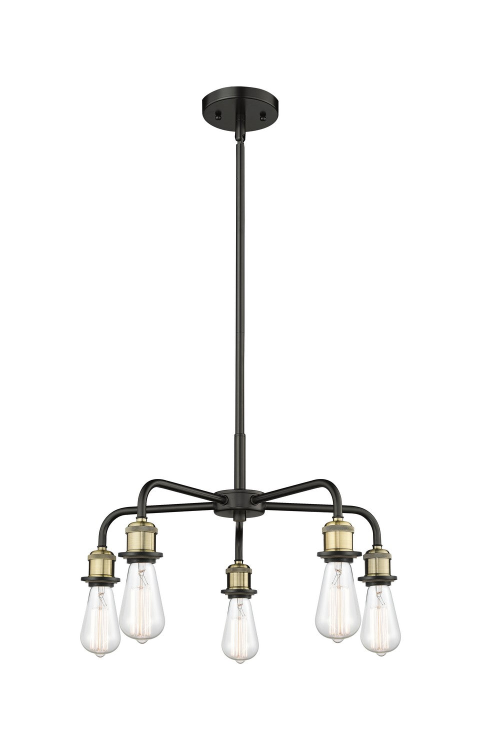 Innovations - 516-5CR-BAB - Five Light Chandelier - Downtown Urban - Black Antique Brass