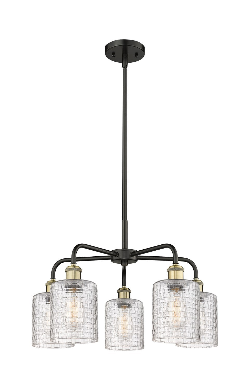 Innovations - 516-5CR-BAB-G112C-5CL - Five Light Chandelier - Downtown Urban - Black Antique Brass