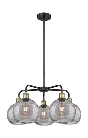 Innovations - 516-5CR-BAB-G1213-8SM - Five Light Chandelier - Downtown Urban - Black Antique Brass