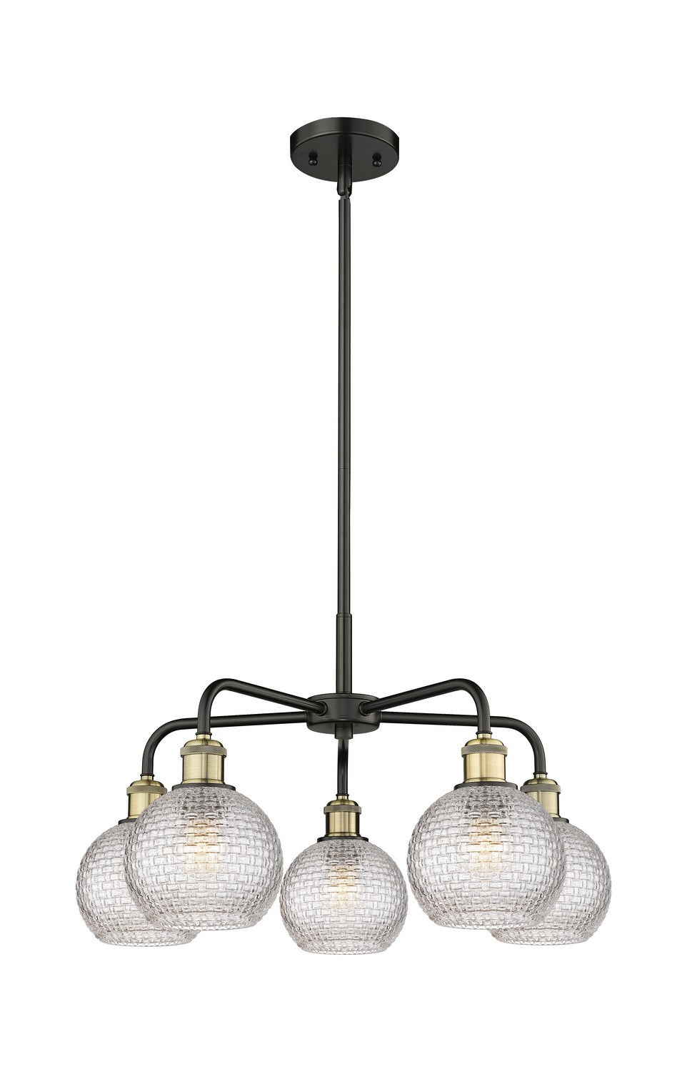 Innovations - 516-5CR-BAB-G122C-6CL - Five Light Chandelier - Downtown Urban - Black Antique Brass