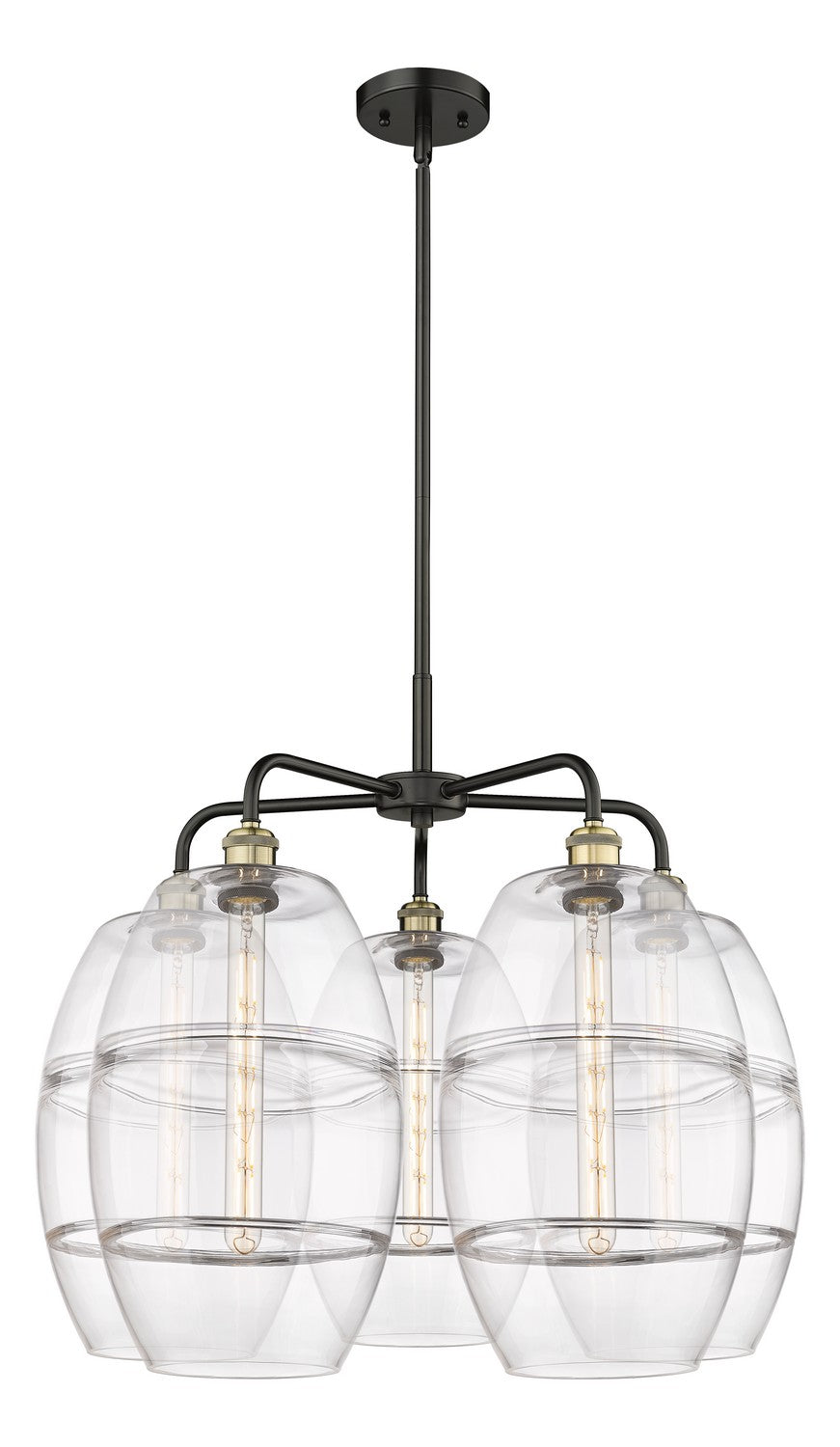 Innovations - 516-5CR-BAB-G557-10CL - LED Chandelier - Downtown Urban - Black Antique Brass