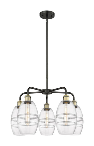 Innovations - 516-5CR-BAB-G557-6CL - Five Light Chandelier - Downtown Urban - Black Antique Brass