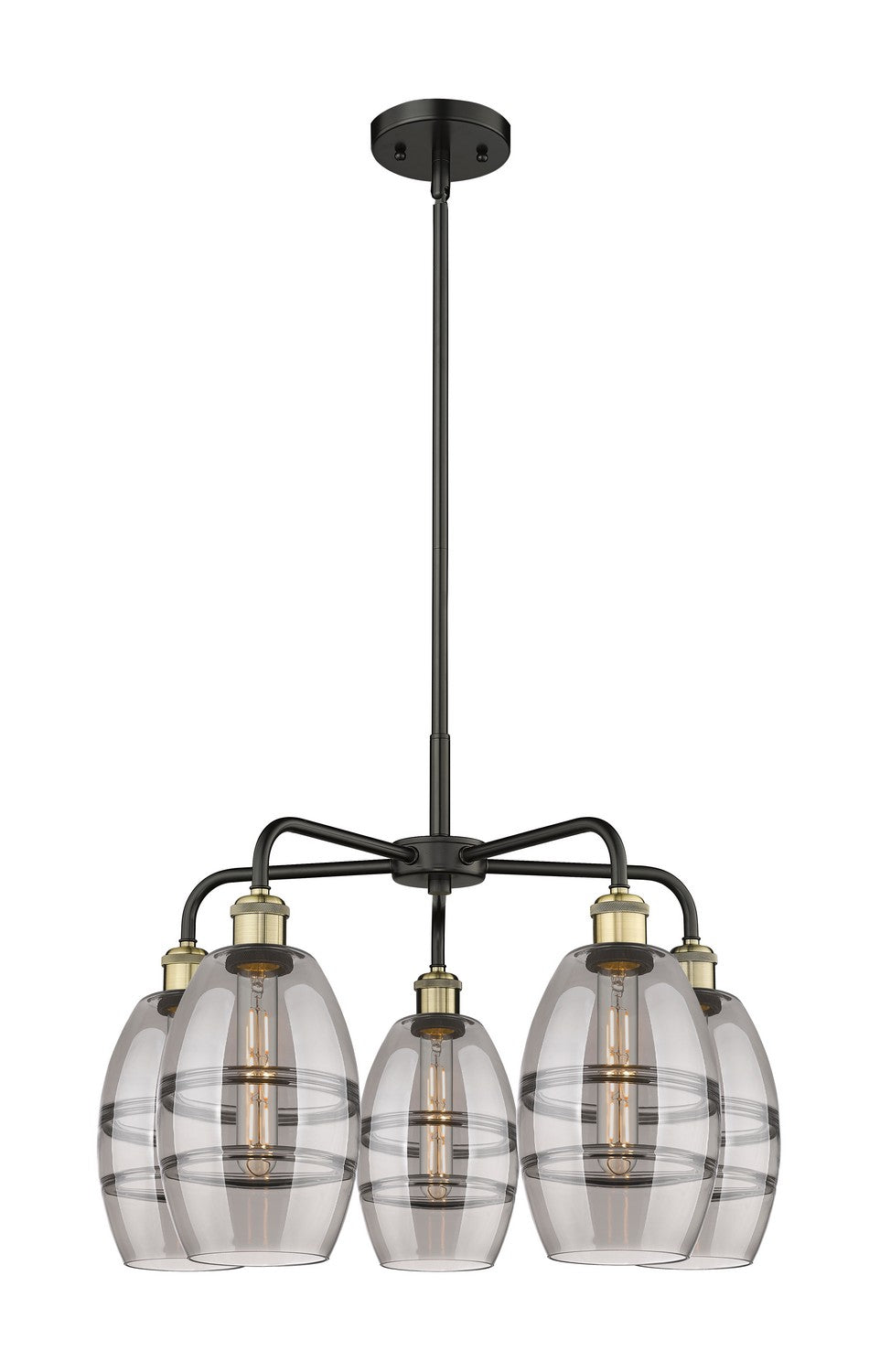 Innovations - 516-5CR-BAB-G557-6SM - Five Light Chandelier - Downtown Urban - Black Antique Brass