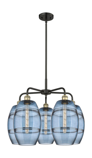 Innovations - 516-5CR-BAB-G557-8BL - Five Light Chandelier - Downtown Urban - Black Antique Brass