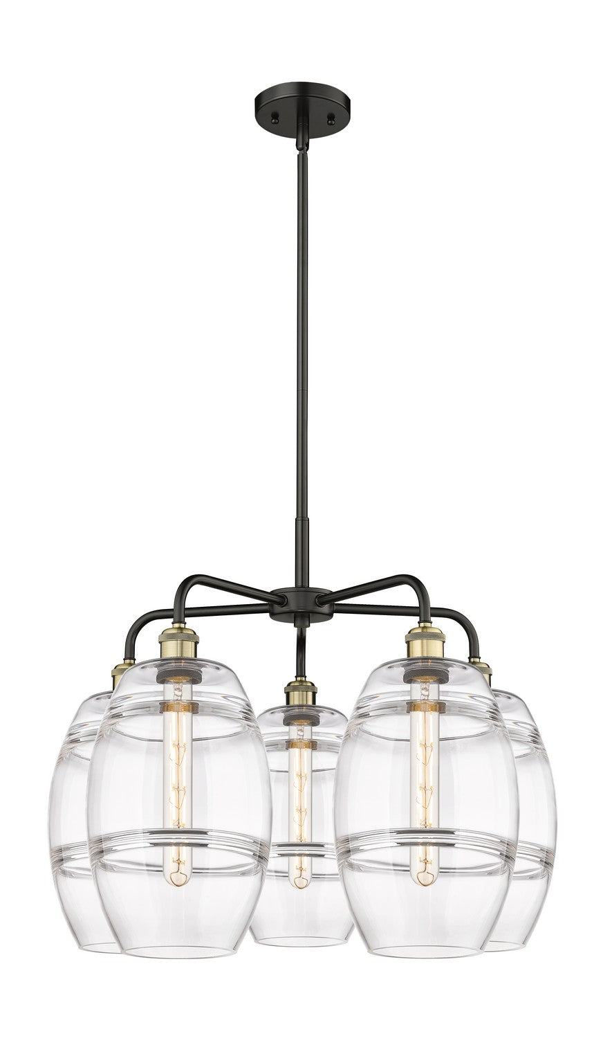 Innovations - 516-5CR-BAB-G557-8CL - Five Light Chandelier - Downtown Urban - Black Antique Brass