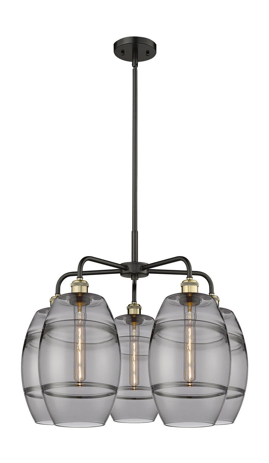 Innovations - 516-5CR-BAB-G557-8SM - Five Light Chandelier - Downtown Urban - Black Antique Brass