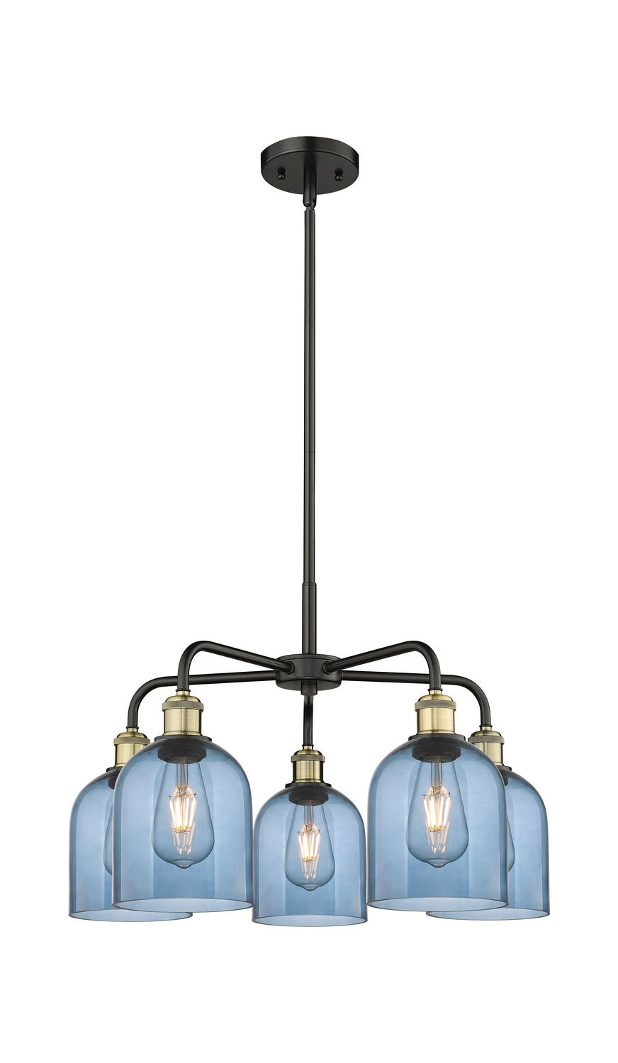 Innovations - 516-5CR-BAB-G558-6BL - Five Light Chandelier - Downtown Urban - Black Antique Brass