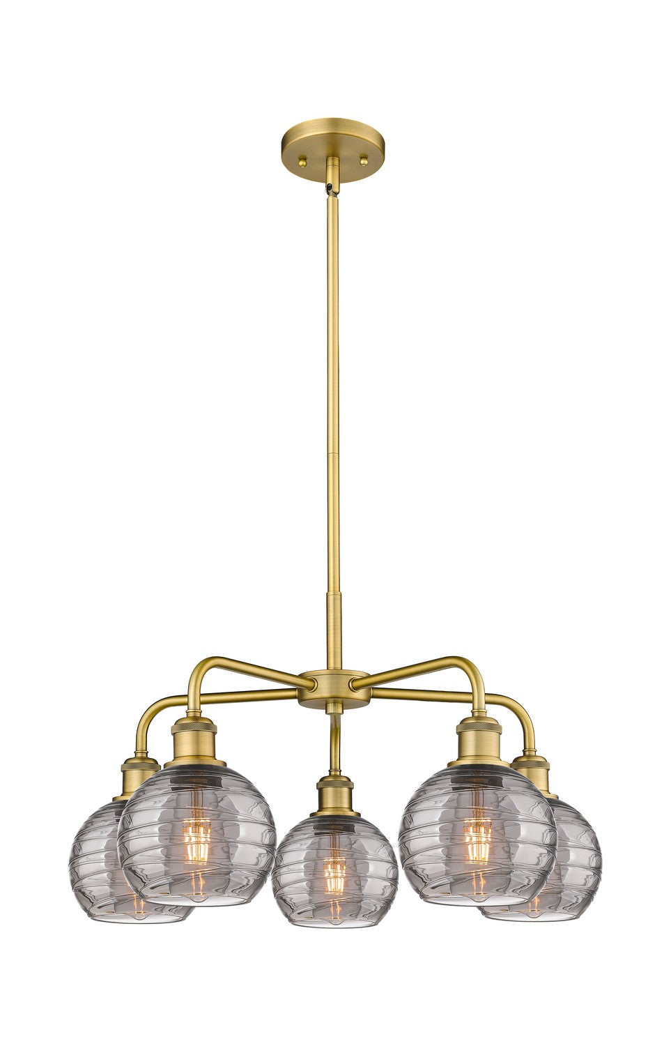 Innovations - 516-5CR-BB-G1213-6SM - Five Light Chandelier - Ballston - Brushed Brass