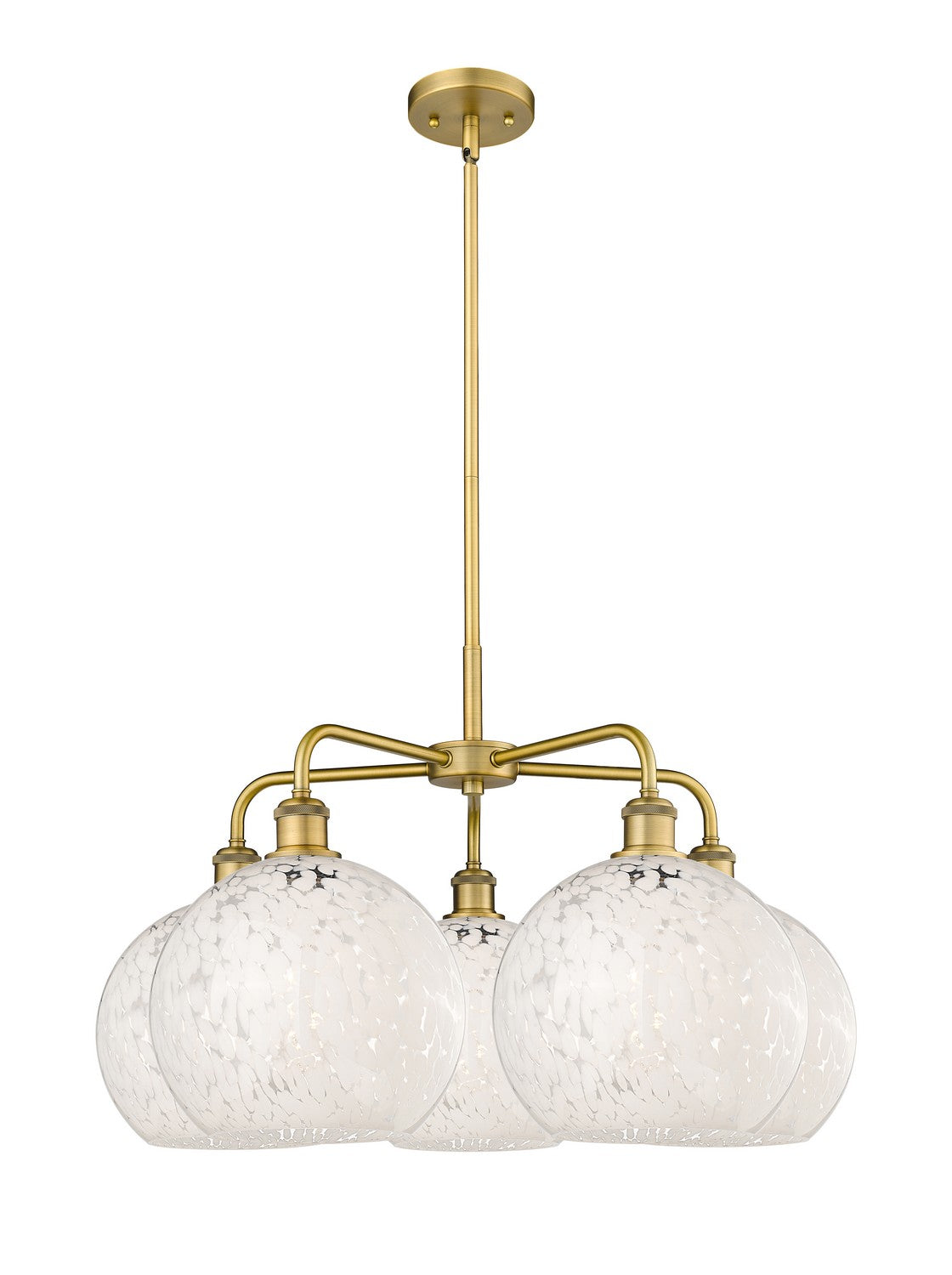 Innovations - 516-5CR-BB-G1216-10WM - LED Chandelier - Ballston - Brushed Brass