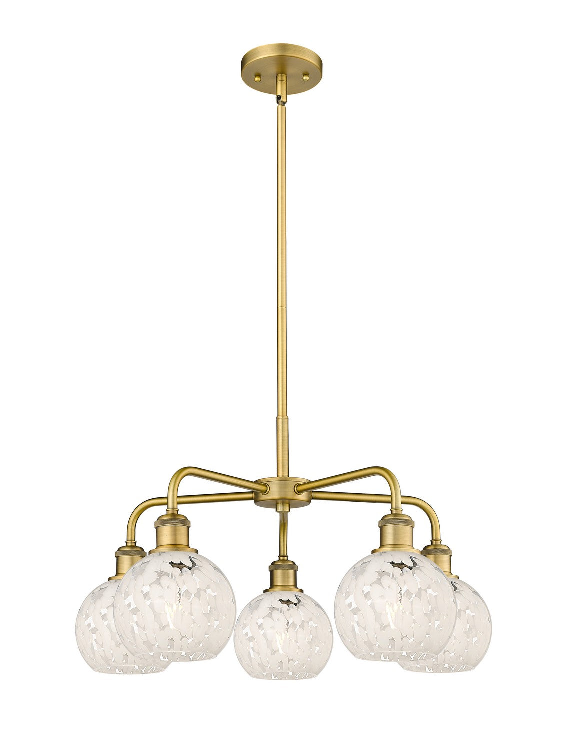 Innovations - 516-5CR-BB-G1216-6WM - LED Chandelier - Ballston - Brushed Brass