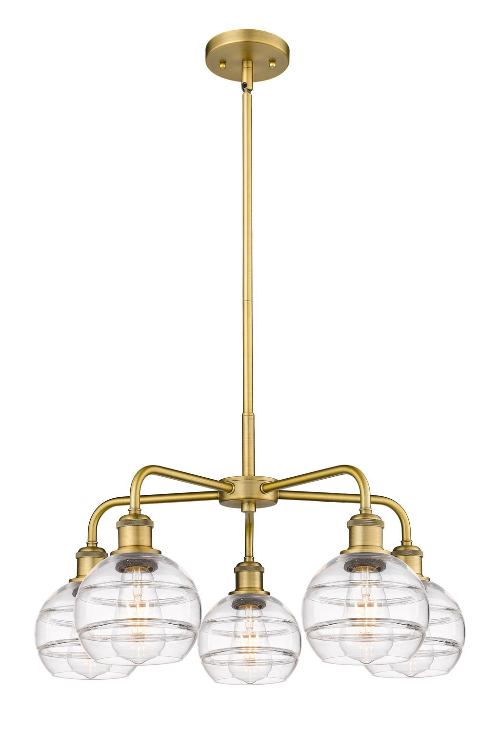 Innovations - 516-5CR-BB-G556-6CL - Five Light Chandelier - Ballston - Brushed Brass