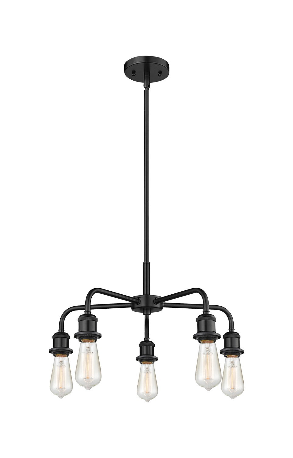 Innovations - 516-5CR-BK - Five Light Chandelier - Ballston - Matte Black