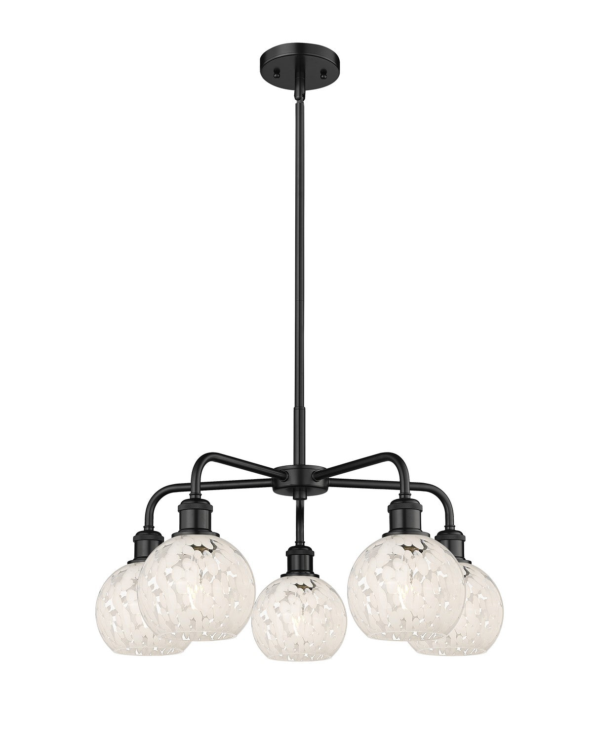 Innovations - 516-5CR-BK-G1216-6WM - LED Chandelier - Ballston - Matte Black