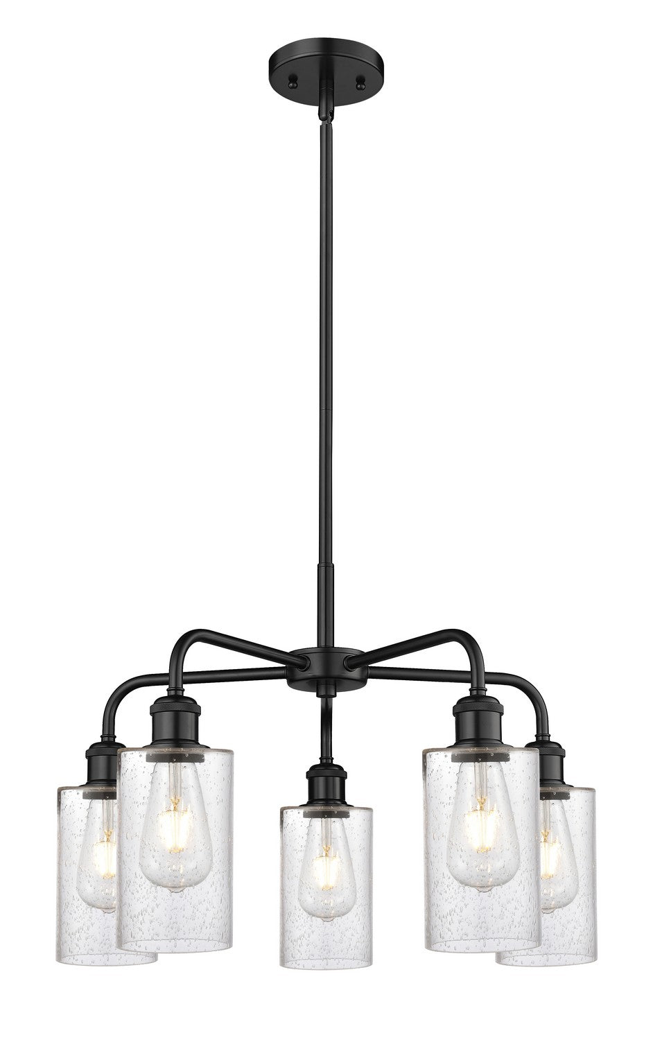 Innovations - 516-5CR-BK-G804 - Five Light Chandelier - Downtown Urban - Matte Black