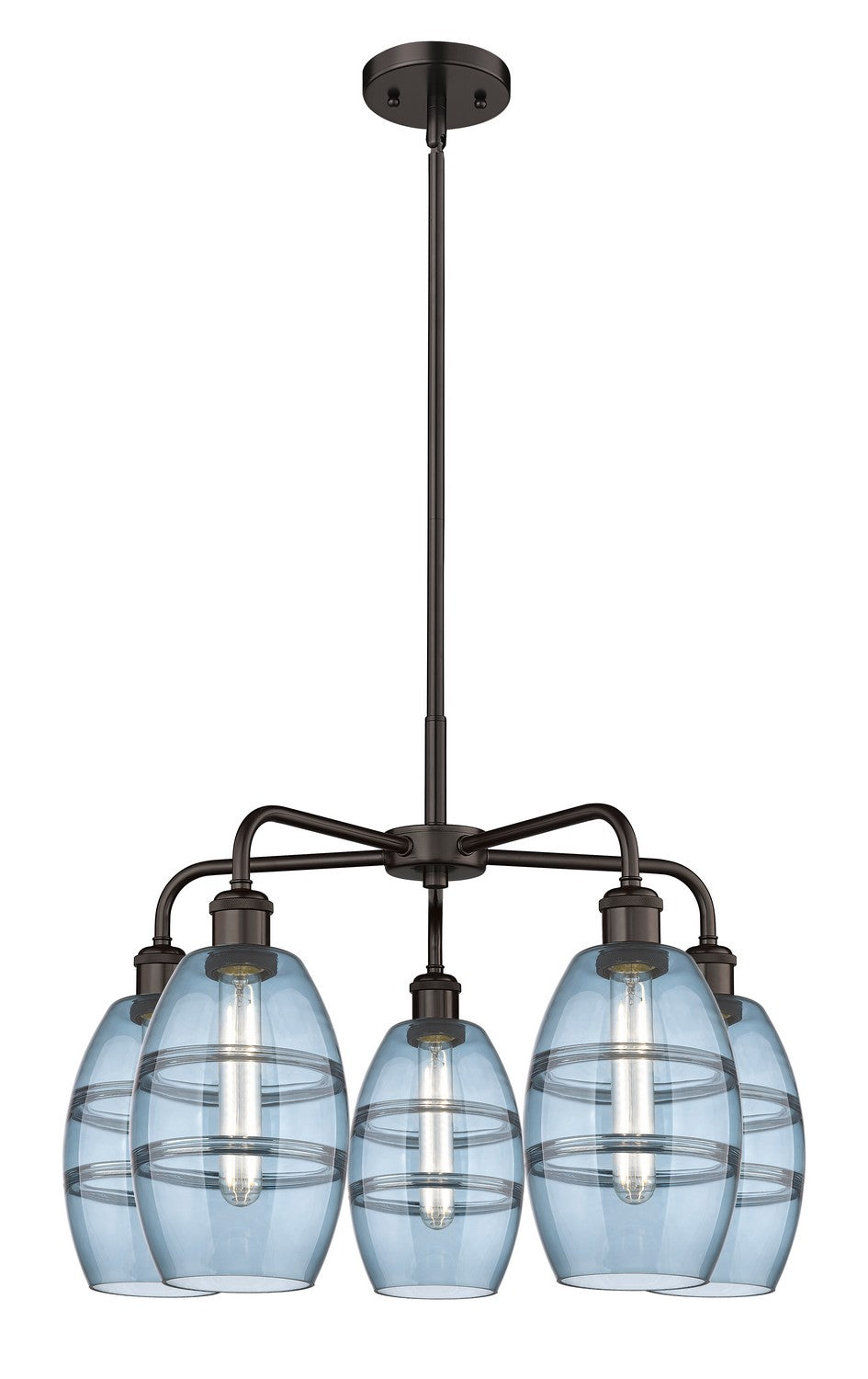 Innovations - 516-5CR-OB-G557-6BL - Five Light Chandelier - Ballston - Oil Rubbed Bronze