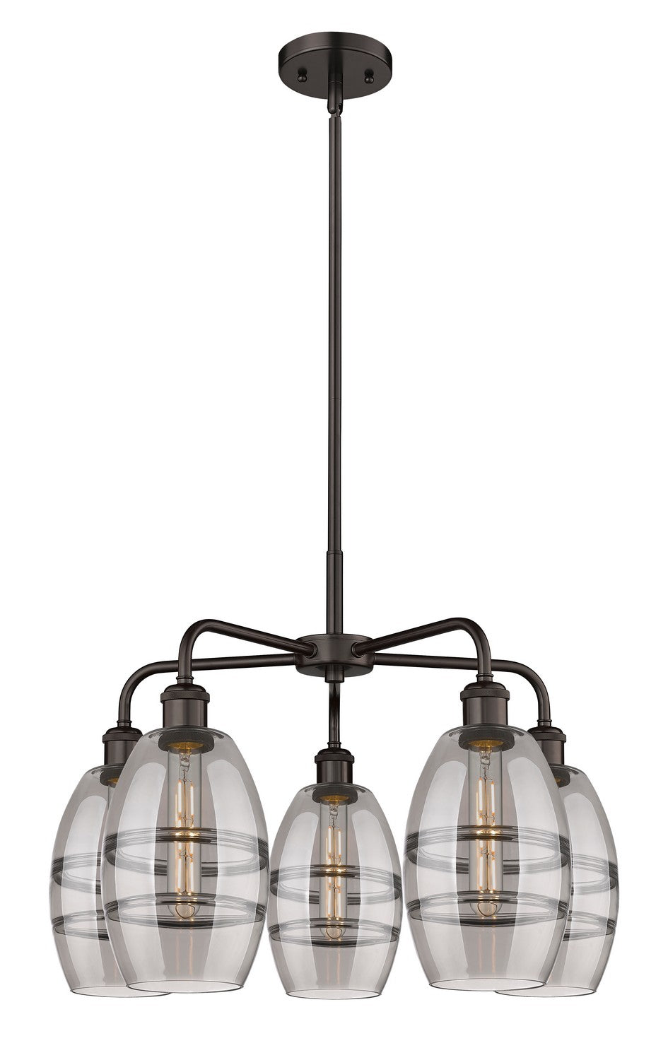 Innovations - 516-5CR-OB-G557-6SM - Five Light Chandelier - Ballston - Oil Rubbed Bronze