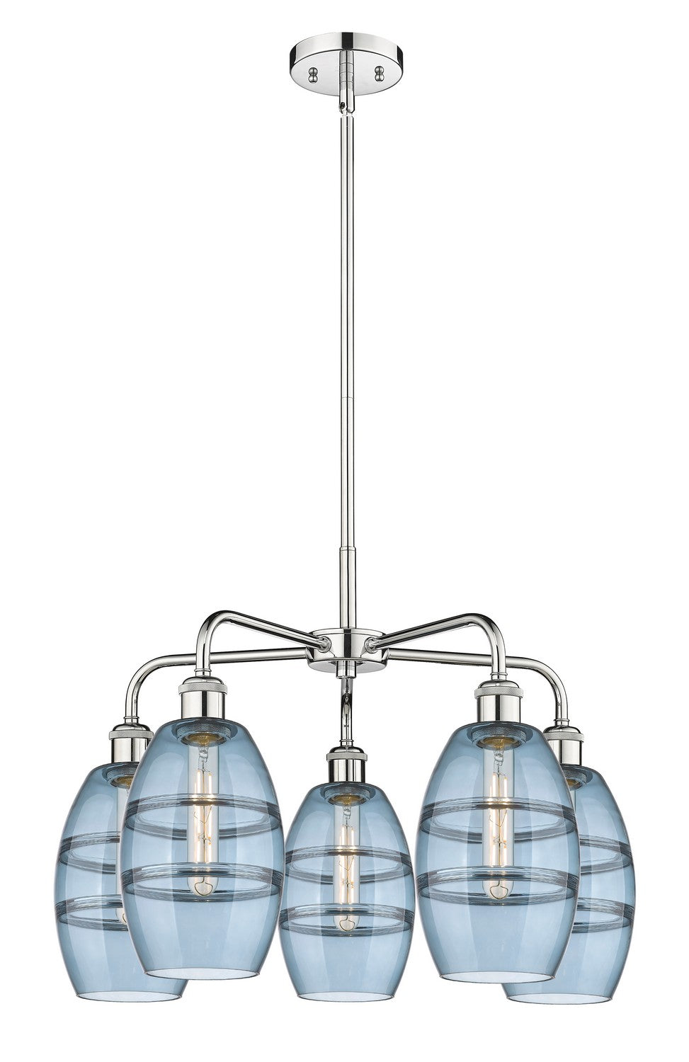 Innovations - 516-5CR-PC-G557-6BL - Five Light Chandelier - Ballston - Polished Chrome