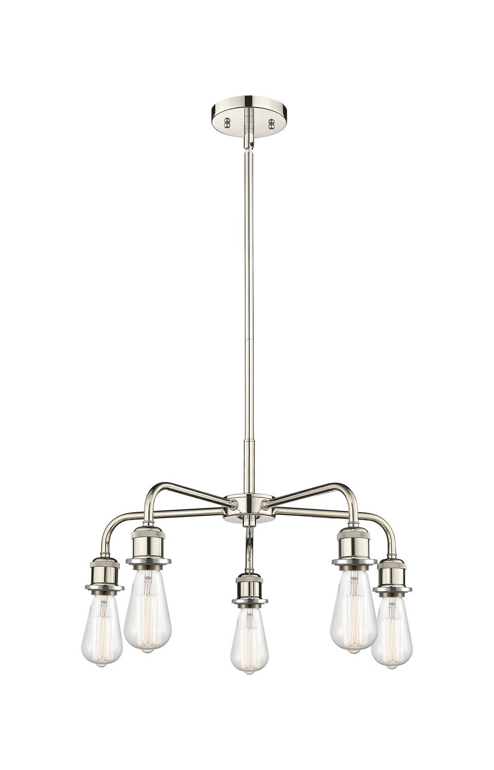 Innovations - 516-5CR-PN - Five Light Chandelier - Ballston - Polished Nickel