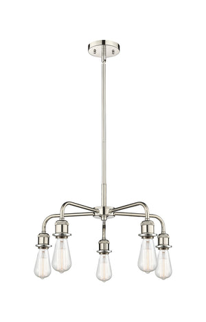 Innovations - 516-5CR-PN - Five Light Chandelier - Ballston - Polished Nickel