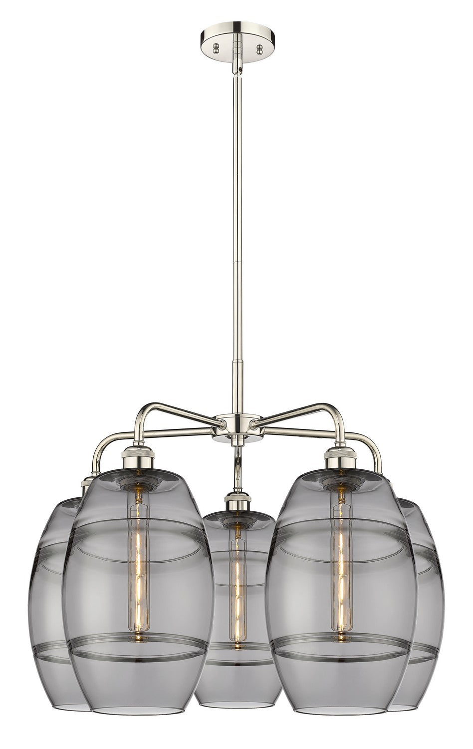 Innovations - 516-5CR-PN-G557-8SM - Five Light Chandelier - Ballston - Polished Nickel