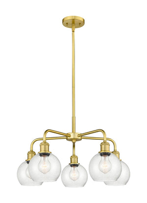 Innovations - 516-5CR-SG-G124-6 - Five Light Chandelier - Ballston - Satin Gold