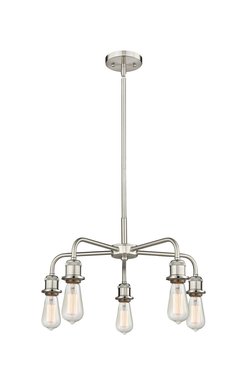 Innovations - 516-5CR-SN - Five Light Chandelier - Ballston - Satin Nickel