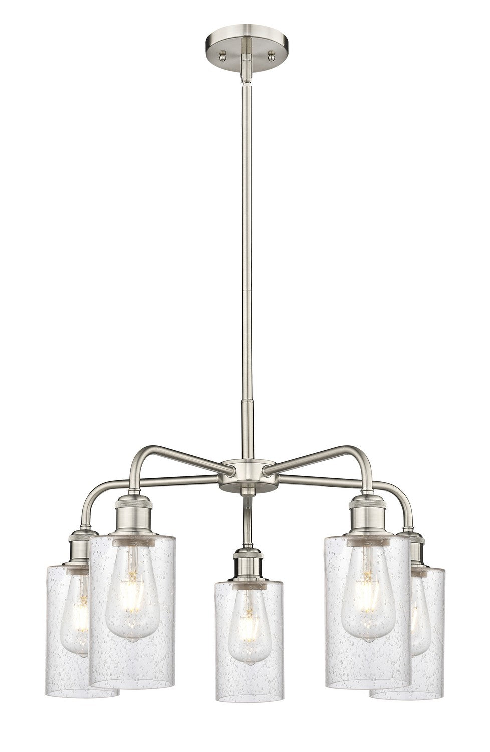 Innovations - 516-5CR-SN-G804 - Five Light Chandelier - Ballston - Satin Nickel