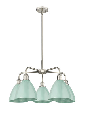 Innovations - 516-5CR-SN-MBD-75-SF - Five Light Chandelier - Ballston - Satin Nickel