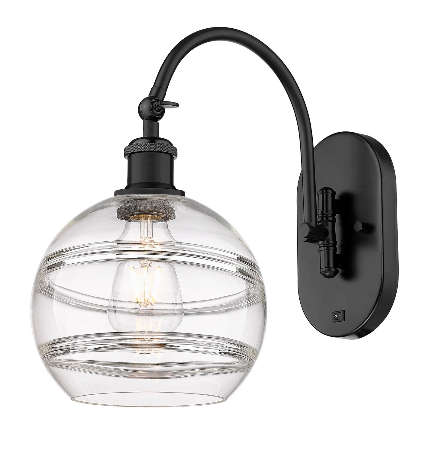 Innovations - 518-1W-BK-G556-8CL - One Light Wall Sconce - Ballston - Matte Black