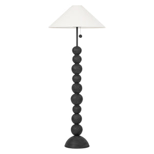 Troy Lighting - PFL1564-FOR/CBF - Two Light Floor Lamp - Miela - Forged Iron/Ceramic Black Motif