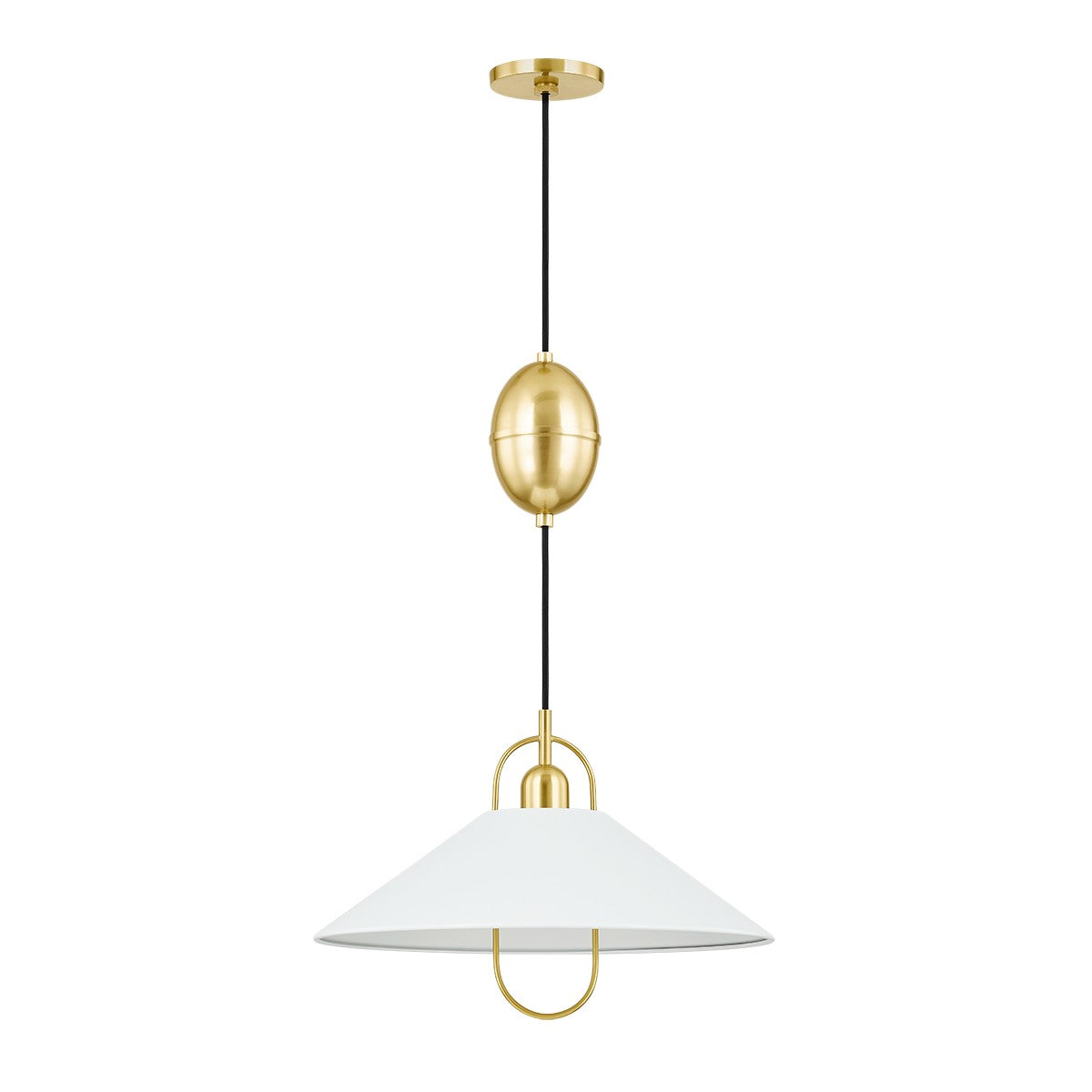 Mitzi - H866701-AGB/SWH - One Light Pendant - Mariel - Aged Brass/Soft White