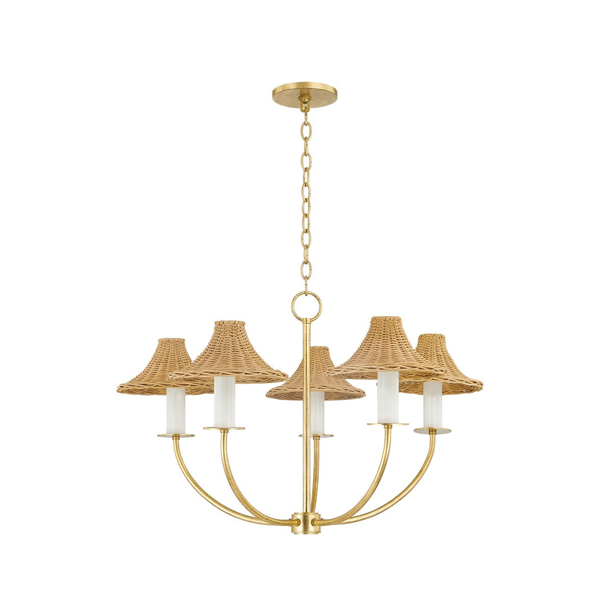 Mitzi - H868805-VGL - Five Light Chandelier - Twila - Vintage Gold Leaf