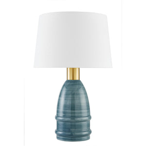 Mitzi - HL887201-AGB/CYB - One Light Table Lamp - Tenley - Aged Brass/Ceramic Inchyra Blue