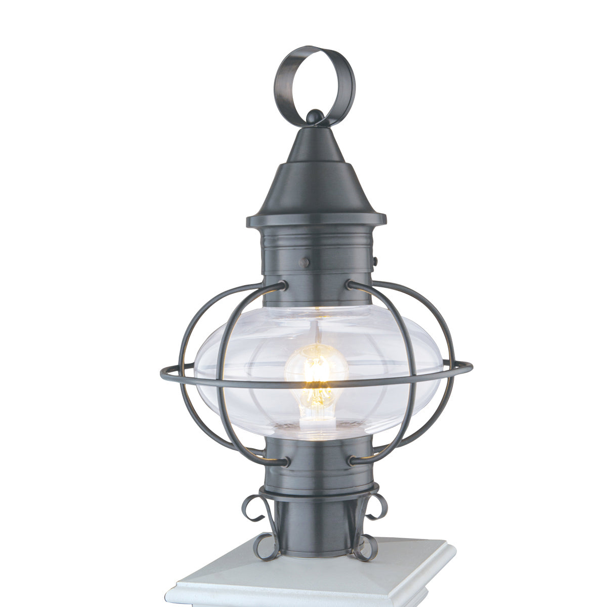 Norwell Lighting - 1611-GM-CL - One Light Post Mount - Vidalia Onion Medium Post - Gun Metal