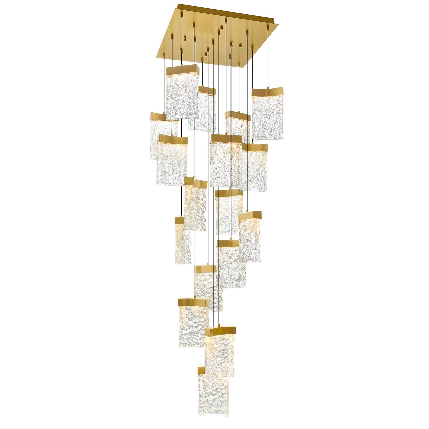 CWI Lighting - 1587P24-17-624 - LED Chandelier - Lava - Brass