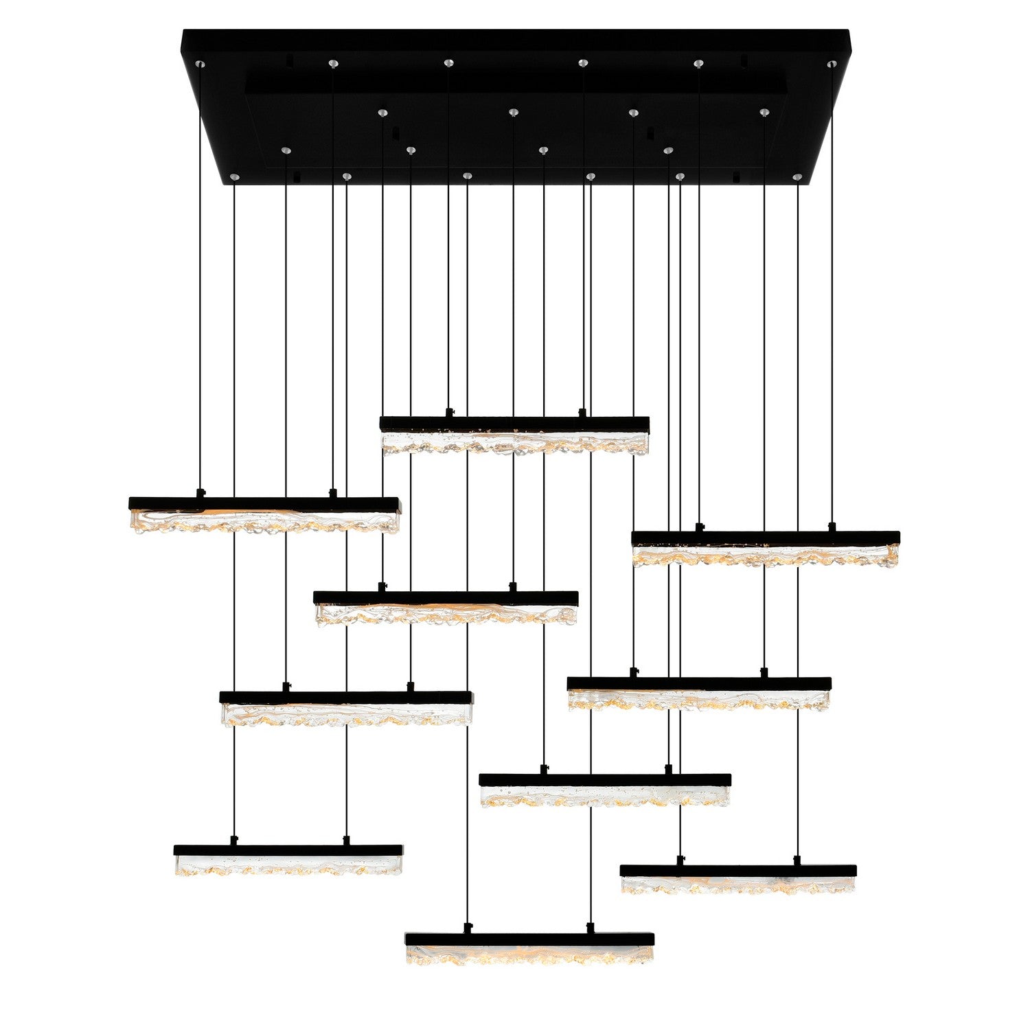 CWI Lighting - 1588P48-10-101 - LED Chandelier - Stagger - Black