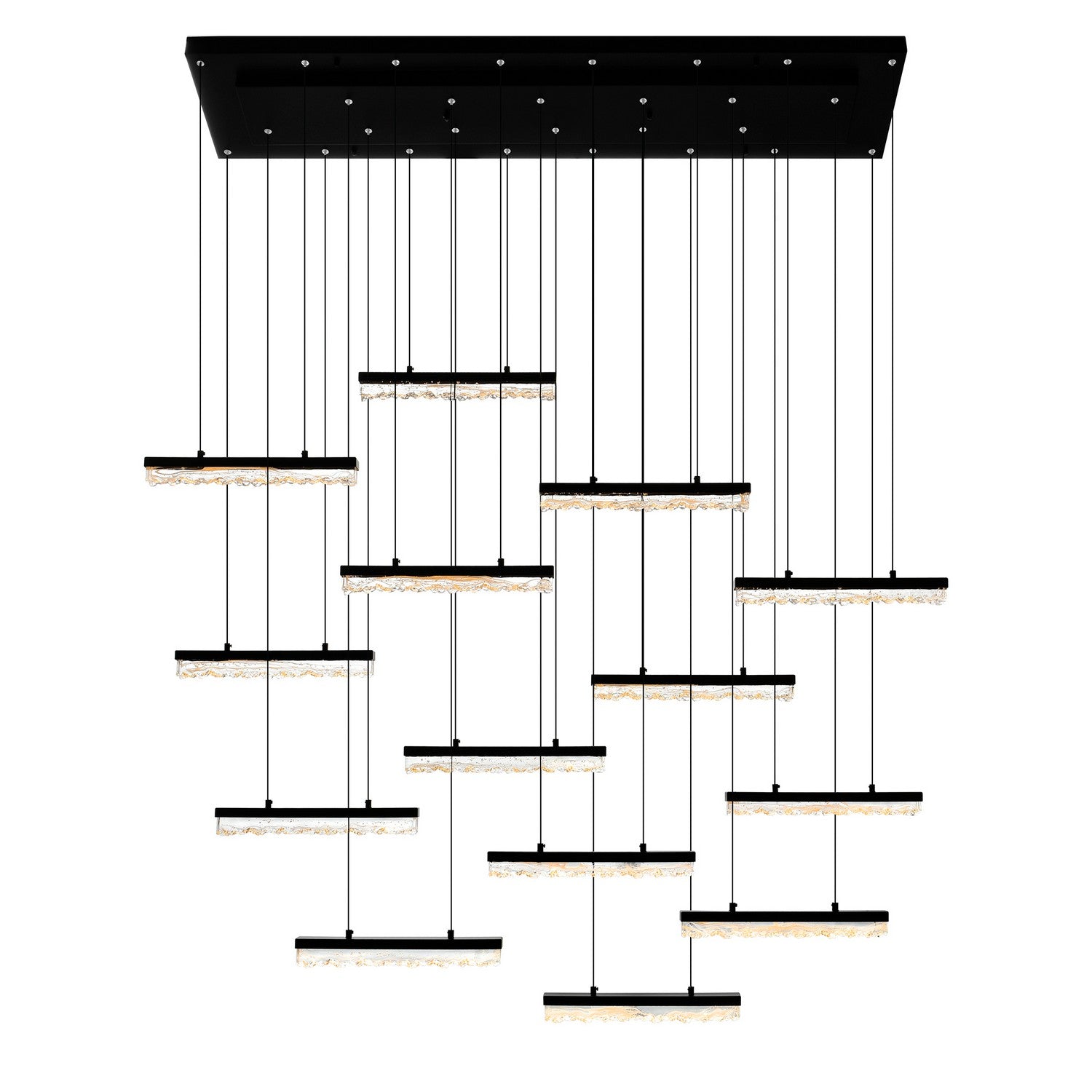 CWI Lighting - 1588P60-14-101 - LED Chandelier - Stagger - Black