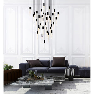 CWI Lighting - 1589P36-41-101 - LED Chandelier - Greta - Black