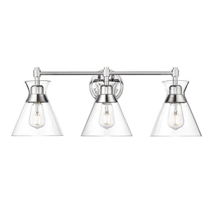 Golden - 0511-BA3 CH-CLR - Three Light Bath Vanity - Malta CH - Chrome