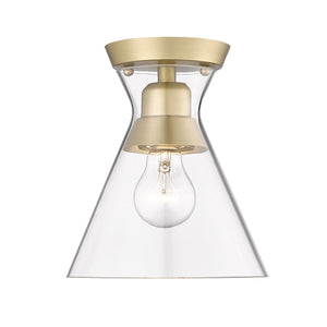 Golden - 0511-FM BCB-CLR - One Light Flush Mount - Malta BCB - Brushed Champagne Bronze