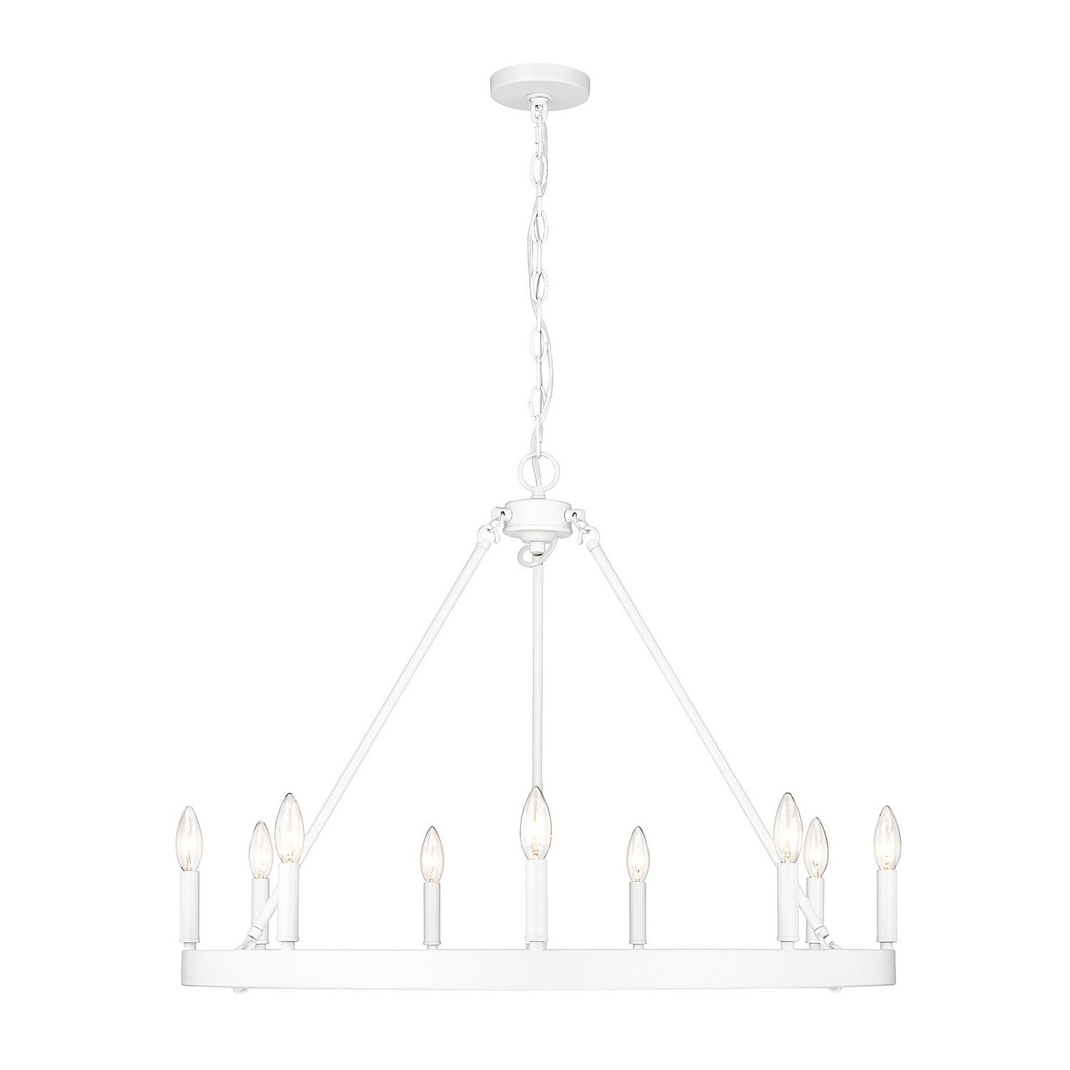 Golden - 1017-9 WHT - Nine Light Chandelier - Alastair WHT - Matte White