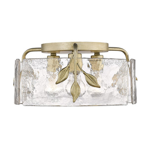 Golden - 3160-FM WG-HWG - Three Light Flush Mount - Calla WG - White Gold