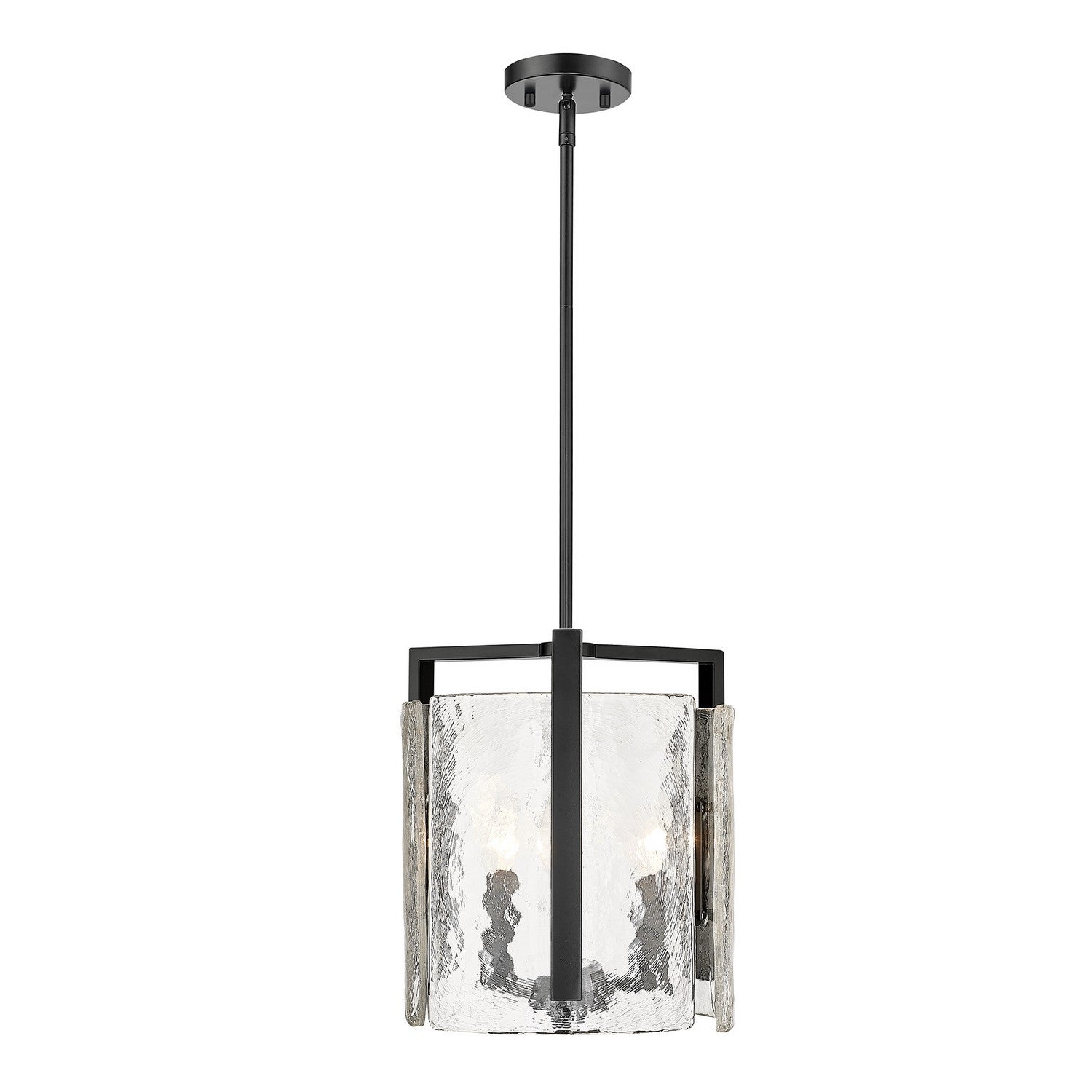 Golden - 3164-3P BLK-HWG - Three Light Pendant - Aenon - Matte Black