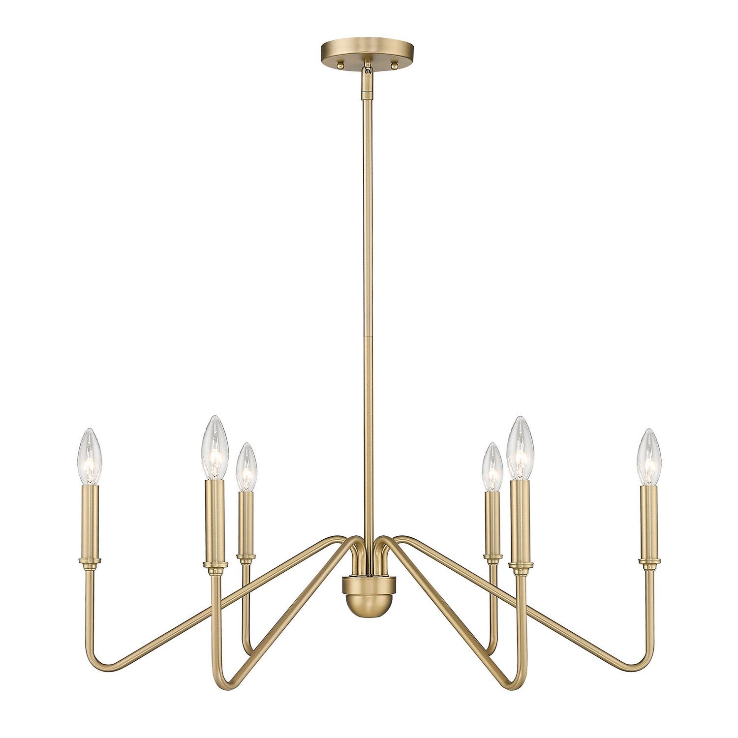 Golden - 3690-6 BCB - Six Light Chandelier - Kennedy BCB - Brushed Champagne Bronze