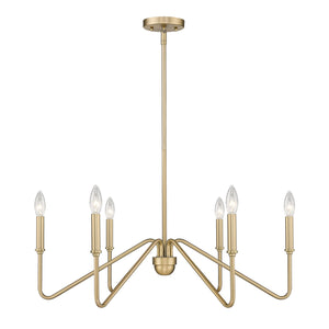 Golden - 3690-6 BCB - Six Light Chandelier - Kennedy BCB - Brushed Champagne Bronze