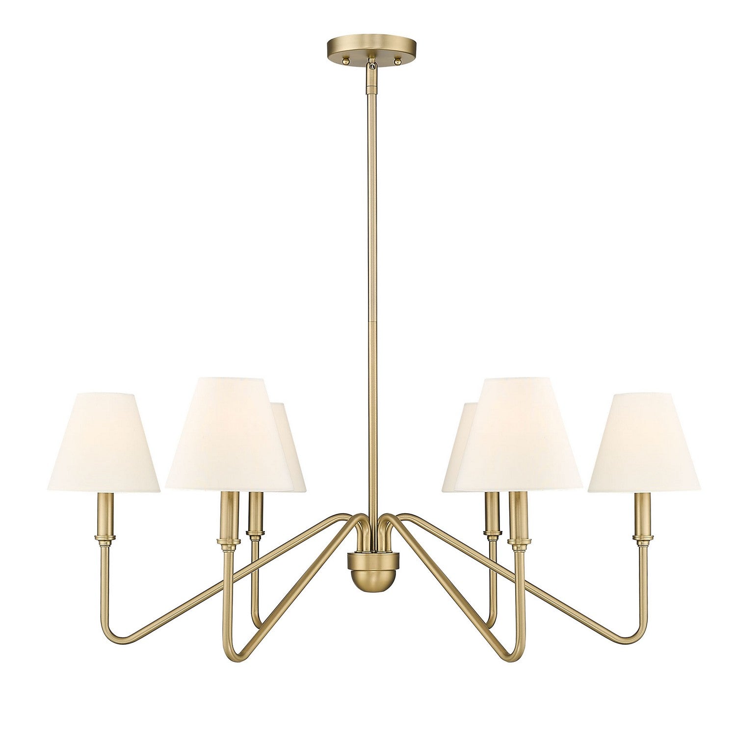 Golden - 3690-6 BCB-IL - Six Light Chandelier - Kennedy BCB - Brushed Champagne Bronze